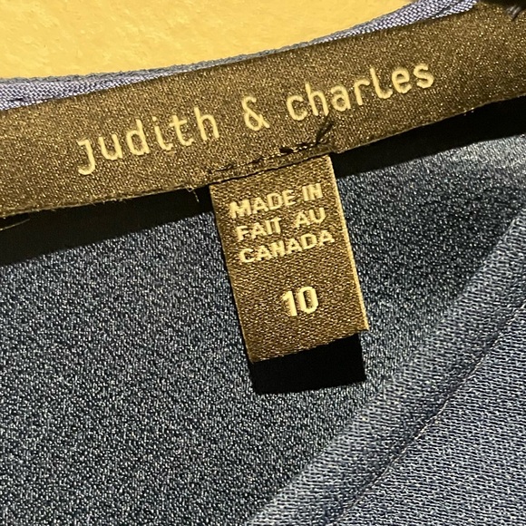 Judith & Charles Elegant Blue Midi Dress with Dolman Style Sleeves - Picture 3 of 10